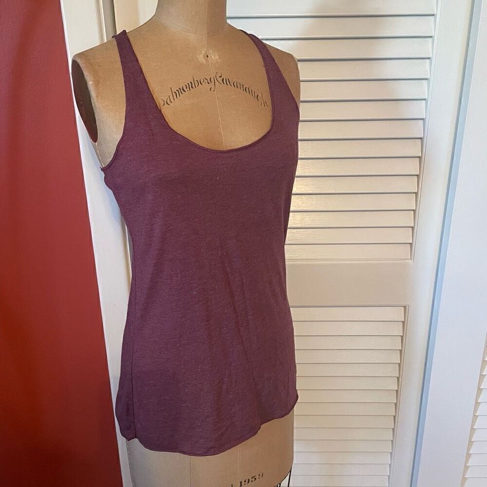 BARRE & SOUL | maroon racerback tank S